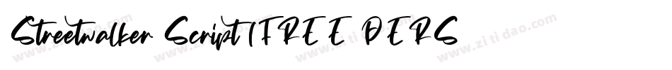 Streetwalker Script (FREE PERSONAL USE)字体转换